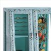 Jewelry Case with Mini Armoire Design and 1 Drawer, Blue