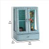 Jewelry Case with Mini Armoire Design and 1 Drawer, Blue