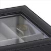 Watch Case with 6 slots and Leatherette Frame, Black