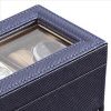 Watch Case with Drawer Display and 4 Slots, Blue