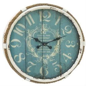 Vintage Style 25-inch Nautical Blue Wall Clock *Free Shipping*