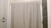 Ashmont Ticking Stripe Shower Curtain 72x72 *Free Shipping*