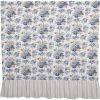 Annie Blue Floral Ruffled Shower Curtain 72x72 *Free Shipping*