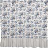 Annie Blue Floral Ruffled Shower Curtain 72x72 *Free Shipping*