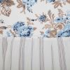 Annie Blue Floral Ruffled Shower Curtain 72x72 *Free Shipping*