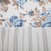 Annie Blue Floral Ruffled Shower Curtain 72x72 *Free Shipping*