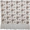 Annie Portabella Floral Ruffled Shower Curtain 72x72 *Free Shipping*