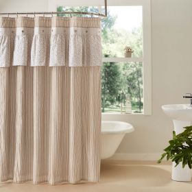 Camilia Ruffled Shower Curtain 72x72 *Free Shipping*