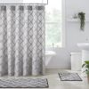 Frayed Lattice Creme & Black Shower Curtain 72x72 *Free Shipping*