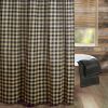 Burlap Black Check Shower Curtain 72x72 *Free Shipping*