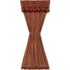 Burgundy Star Door Panel with Attached Scalloped Layered Valance 72x40 *Free Shipping*