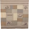 Sawyer Mill Charcoal Stenciled Patchwork Shower Curtain 72x72 *Free Shipping*