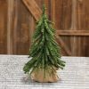 Mini Down swept 15 inch Holiday Christmas Tree With Burlap Base