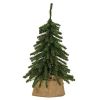 Mini Down swept 15 inch Holiday Christmas Tree With Burlap Base