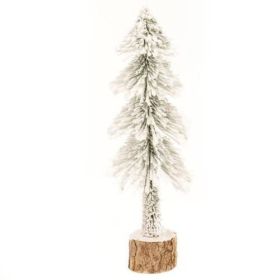 Heavy Snowy Pencil 16 inch Holiday Christmas Tree Decoration