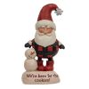 Christmas Holiday "We're Here For the Cookies" Santa with Snowman Decoration