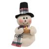 Christmas Holiday Crimson Top Hat Snowman Decoration