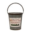 "Little Creek" Galvanized Pails Christmas Holiday Decorations