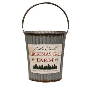 "Little Creek" Galvanized Pails Christmas Holiday Decorations