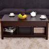 Brown Wood Lift Top Coffee Table with Hidden Storage Space *Free Shipping*