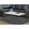 White Modern Rectangular Coffee Table with Tempered Glass Legs *Free Shipping*
