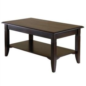 Rectangle Wood Coffee Table in Cappuccino Finish *Free Shipping*