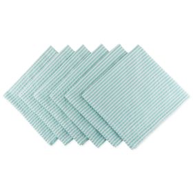 Aqua Seersucker Napkin Set-6