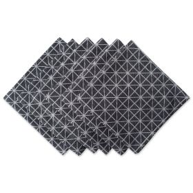 Black & White Triangle Napkin Set-6