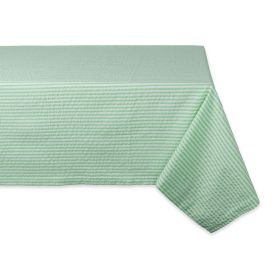 Bright Green Seersucker Tablecloth 60X104