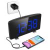 ELEGIANT FM Radio Alarm Clock Auto-Brightness Dimming Rechargeable Dual Snooze Alarm Clock *Free Shipping*