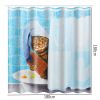 Cat Bathing Bathroom Shower Curtain Waterproof Fabric With 12 Hooks *Free Shipping*