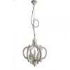 Antiqued Wood And Metal Chandelier, White *Free Shipping*