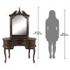 The Queen Anne Dressing Table and Mirror Set