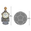 Casey Jones Steam Locomotive Train Sculptural Wall Clock