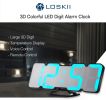 Loskii HC-26 3D Colorful LED Digital Clock Remote Control Temperature Alarm Clock *Free Shipping*