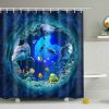 Dolphin Aquatic Waterproof Bathroom Shower Curtain *Free Shipping*