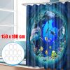 Dolphin Aquatic Waterproof Bathroom Shower Curtain *Free Shipping*