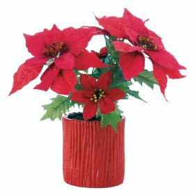 Christmas Holiday Everlasting Poinsettia Artificial Plant Decoration