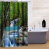 Polyester 3D Waterfall Nature Scenery Bathroom Shower Curtain With Hooks *Free Shipping*