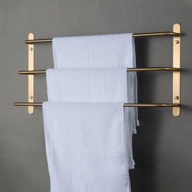 Three Staggered Bars Bathroom Towel Rack, Luxury Brushed Gold, 304 SS, 23.62 in. *Free Shipping*