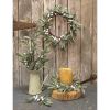 13 Inch Frosted Mistletoe Christmas Holiday Wreath