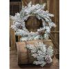 24 Inch Heavy Snowy Mix Pine Christmas Holiday Wreath