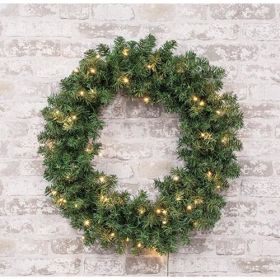 24 Inch Pre-Lit Noble Fir Christmas Wreath
