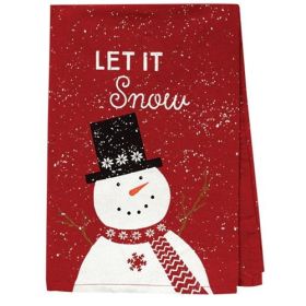 "Let It Snow" Christmas Holiday Dish Towel
