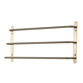 Three Staggered Bars Bathroom Towel Rack, Luxury Brushed Gold, 304 SS, 17.72 in. *Free Shipping*