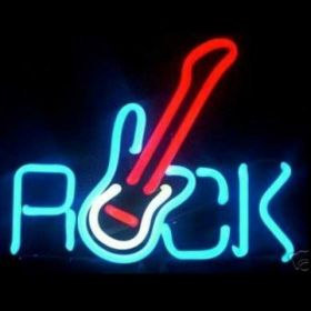 Guitar Rock Neon Sculpture