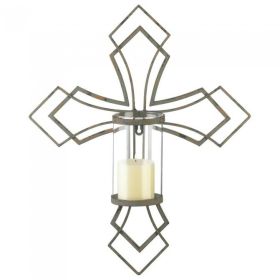 Contemporary Cross Candle Sconce