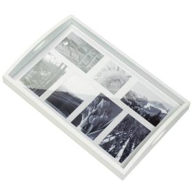 Multi-Photo Frame Wood Tray