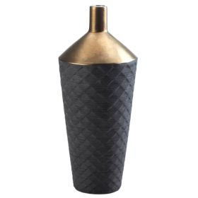 Black and Gold Porcelain Decorative Vase