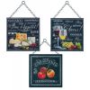 Bon Appetit Hanging Metal Wall Art - Set of 3